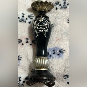 Black and Silver Decorative Candle Holder